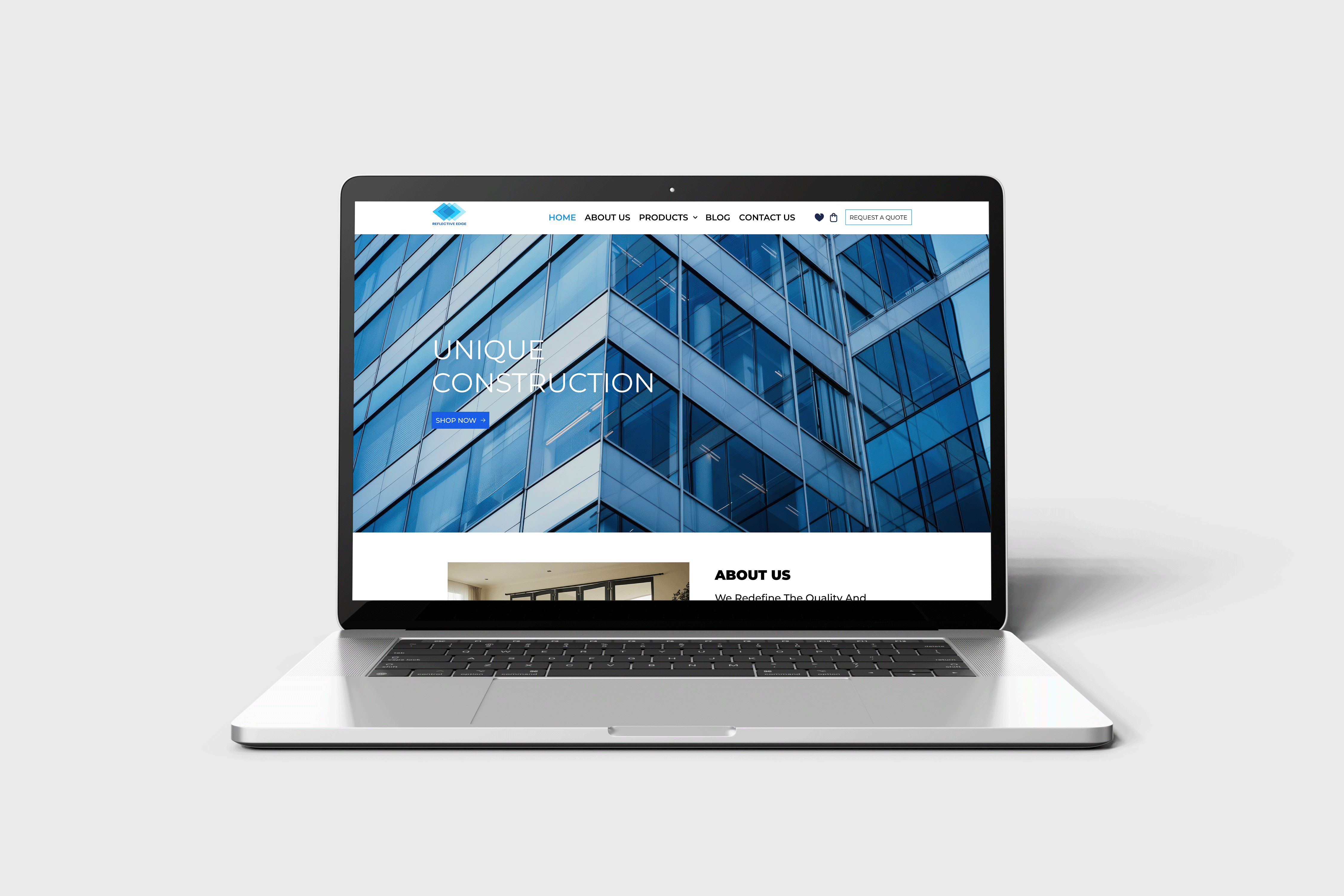 Reflective Edge building glass graphic design home page landing page ui ui design ui ux design ux design