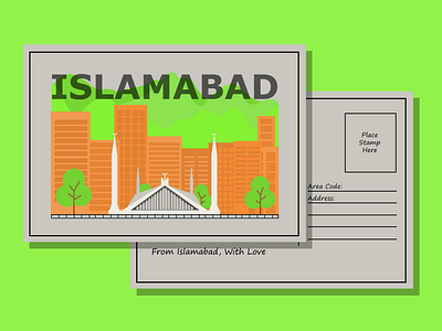 Postcard Design | Islamabad adobe illustrator digital art digital artist digital illustration digital illustrator graphic design illustrated postcard illustration illustrator islamabad postcard design vector vector artist