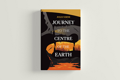 Journey to the Centre of the Earth - Book Cover Redesign book cover graphic design illustration vector