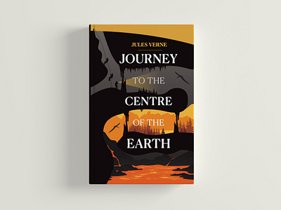 Journey to the Centre of the Earth - Book Cover Redesign book cover graphic design illustration vector