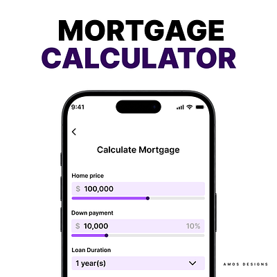 MORTGAGE CALCULATOR app branding design fintech graphic design mobile app motion graphics product product design ui user interface ux web app