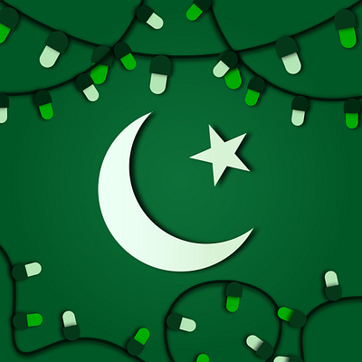 Illustration | Independence Day 14th august 1947 adobe illustrator digital art digital artist digital illustration graphic design green illustration illustrator independence day pakistan vector vector illustration