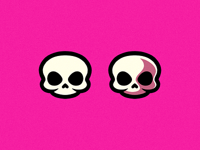 Pink Skull art branding creative cute design gaming graphic design icon illustration logo logomark mascot photoshop skull sub badge twitch ui vector