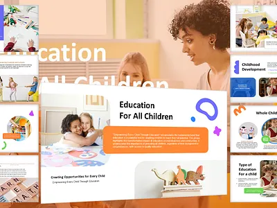 Early Childhood Learning branding child child education design graphic design logo one step at a time pitch deck powerpoint presentation primary education ui