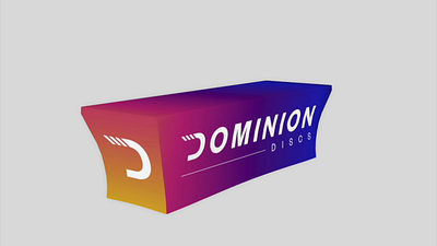 Dominion Discs Table Cover branding disc golf dominion discs graphic design logo design print design table cover design