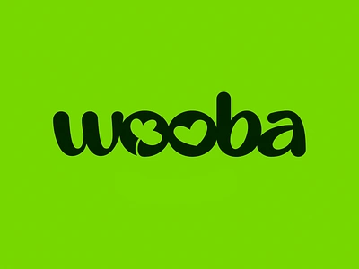 Wooba brand branding clever design eco font green identity letter logo logotype monogram natural supplements