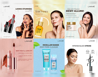 Lakme Creative Ads I Banner Design ads design advertising banner template beauty product design cream graphic graphic design lakme ads lakme banner lakme creative ads lakme social media post lipstick post product design social media social media post template design