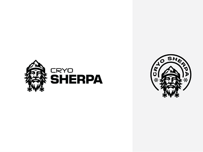 Logo design for Cryo Sherpa art brand branding business concept cryotherapy design freelancer freelancing graphic design graphics healing illustration logo logo design meditation mountains sherpa sketch vector