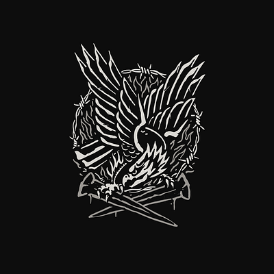 Be Strong - Design For Sale apparel band merch design eagle graphicdesign illustration merch tattoo