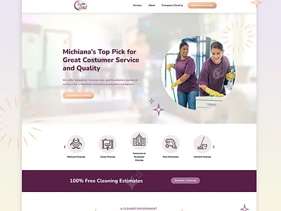 Sparkle Clean Services branding design graphic design ui web design web development