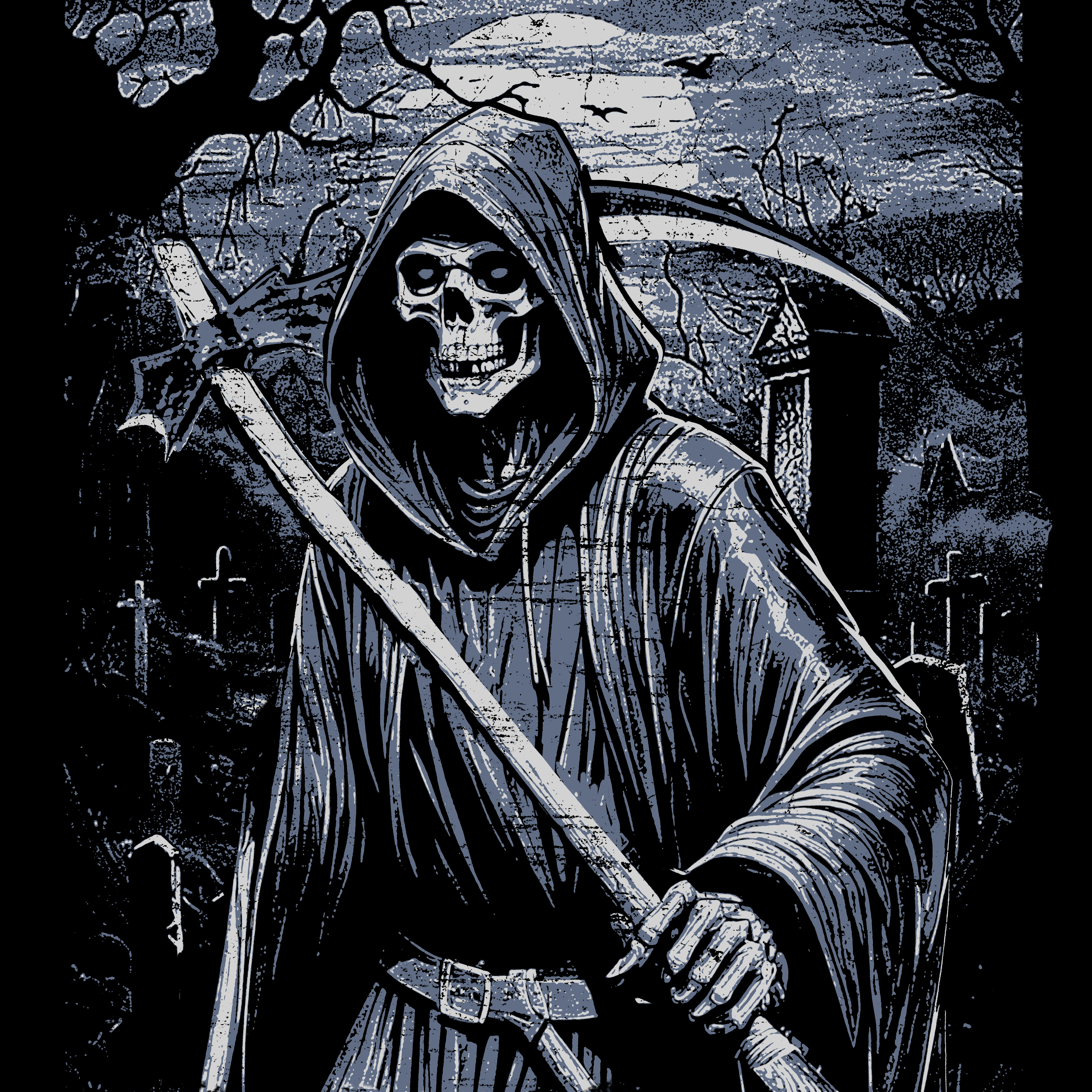 Reaper Design for sale apparel band merch clothing design graphicdesign illustration logo merch reaper tshirt