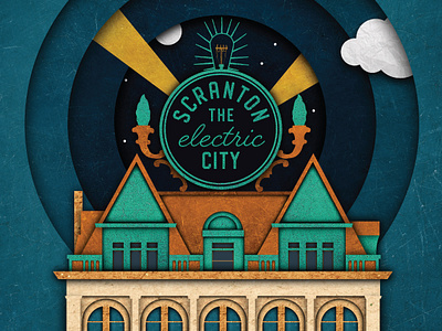 Scranton: The Electric City art direction digital art graphic design illustration illustrator the office