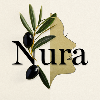 Nura skincare brand adobe illustrator beauty brand branding care cream design graphic design illustration logo logotype olives skin skincare vector