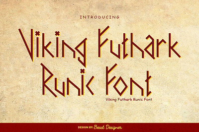 Viking Futhark Runic | Ancient Nordic Font by Beast Designer barbarian design futhark gothic runic viking