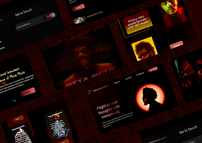 Mexa music website branding design music the weekend ui uiux web design