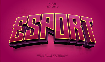 Text Effect Esport 3d branding esport logo text effect tournament