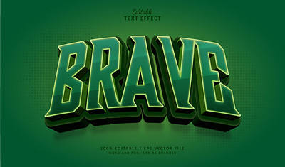 Text Effect Brave 3d branding brave esport gold logo text effect