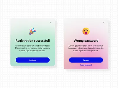 #DailyUI | Day 11 | Flash Message 3d app dailyui dailyui011 design emoji error flash message flashcard gradients illustration mobile design password popup registration success ui uiux ux web design