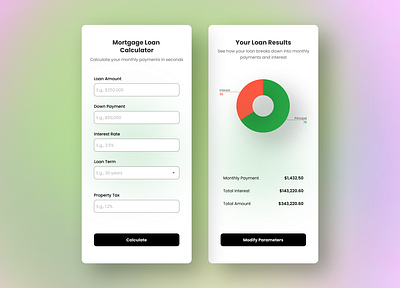 Loan Calculator calculator dailyui loan mobile mortgage ui ux