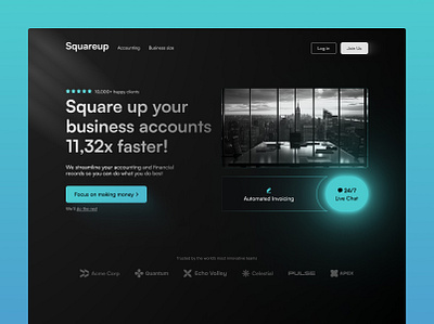 Squareup landing page ui ux web design