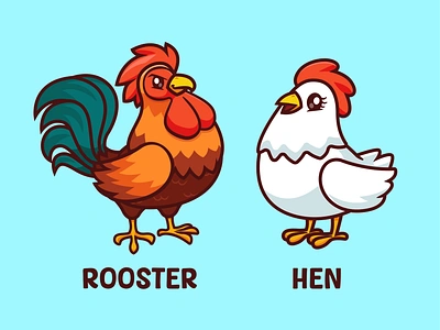 Chicken Evolution🐓🥚🍗 animal branding cartoon chick chicken cute doodle egg evolution farm flat food fried chicken hen icon illustration logo pet rooster