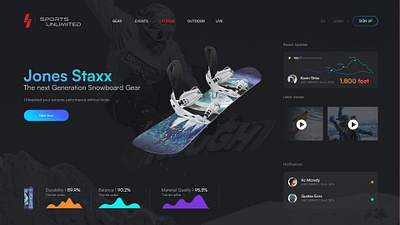 Snowboard Web/Ui design graphic design logo ui