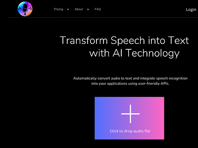 Transform Speech into Text using A.I branding design graphic design ui ux web