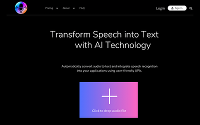 Transform Speech into Text using A.I branding design graphic design ui ux web