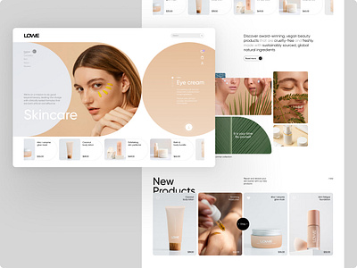 LOWE-A Skincare Cosmetic Brand Shop Landing beauty beauty products cosmetic cosmetic store cosmetology cream design e commerce eshop healthcare landing page makeup organic skincare skin skincare ui ux web web design website