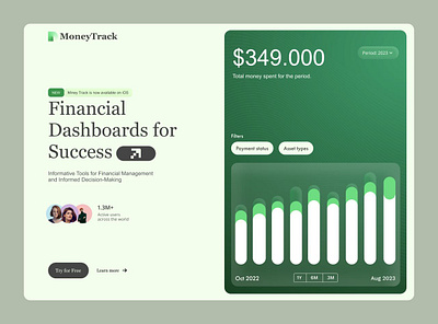 MoneyTrack - Financial Dashboard analytics banking banking dashboard chart dashboard app dashboard ui finance financial fintech investment management minimalist platform stats ui ui design ux wallet wealth management web design