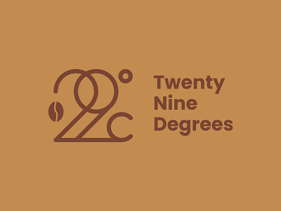 Twenty Nine Degrees Logo Concept brand business coffee logo shop