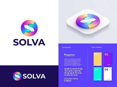 Solva Logo Brand Identity Design, Branding agency brand logo branding branding design colorful logo crypto icon identify logo logo design logotype modern s letter logo nft s letter logo s logo solana tech technology typography web3