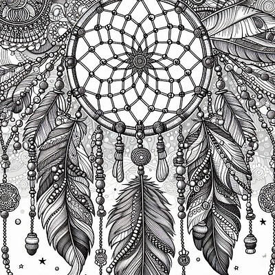 Dream catcher coloring page coloring page coloring page for everyone dreams catcher coloring page graphic design