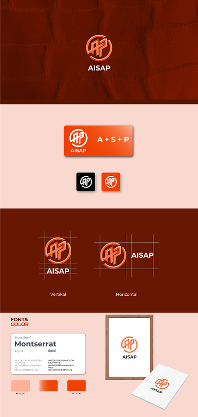 business logo modern minimalist logo design - AISAP brand branding design graphic design identity logo vector