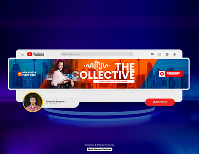 Music Banner Design, Youtube cover, youtube Header, youtube header