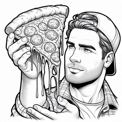 Pizza coloring page for everyone coloring page coloring page for adults coloring page for everyone coloring page for kids graphic design pizza coloring page