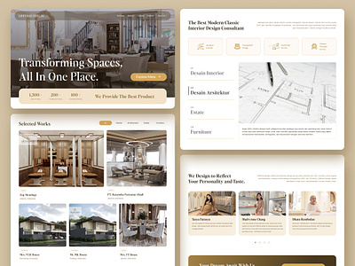Lifetime Design Architect Website architect architecture branding free figma design landing page ui