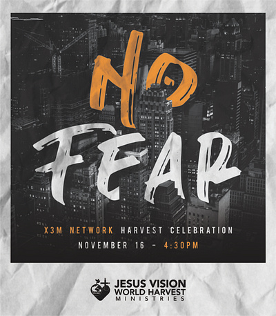 POSTER - No Fear advertisement christian church graphic design logo logo design poster poster design social media vector vector design