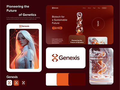 Genexis Brand identity design biotech company biotech logo biotechnology branding dna futuristic design genetics graphic design healthcare design innovation logo design modern logo science branding tech branding