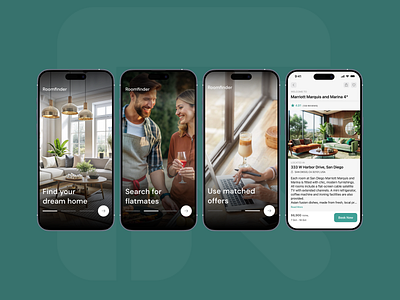 RoomFinder mobile App android booking design guestshome hotel ios ui user interface