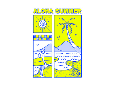 Aloha Summer apparel design apparel illustrator print on demand sports t shirt design t shirt designer