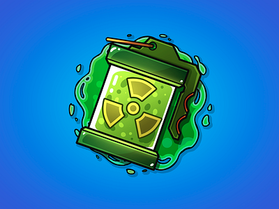 GUI Cartoon - Toxic Granade Icon 2d ability bomb bright cartoon collectible game game icon game shop icon icon set illustration item nft reward skill special ui unlockable weapon