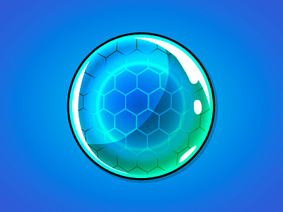 GUI Cartoon - Shield Sphere Icon 2d ability barrier bomb bright cartoon design game game icon icon icon set illustration item nft reward skill special ui unlockable weapon