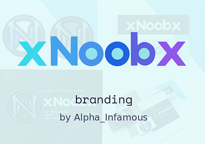 ⬥ Branding @xnoobx ⬥ blue branding graphic design logo minimal ui