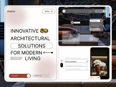 Interior - Website Design agency design interior landing landing page minimal ui uidesign web design website
