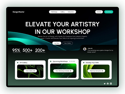 DesignMaster Landing Page! design dribbble graphic design home homepage landing landing page shot ui web web design website website design