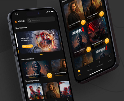 OTT Streaming platform app design clone concept design figma iphone logo movies netflix ott platform streaming ui