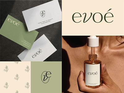 EVOE beauty brand beauty brand identity brand identity branding eco friendly graphic design illustration logo logo design package skin care skincare skincare brand wellness women