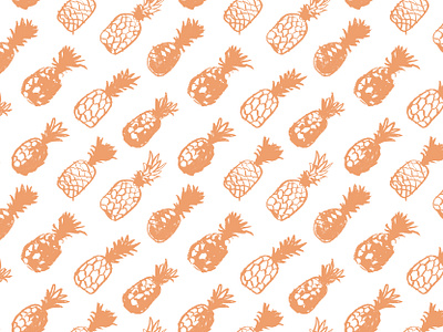 Organic Pineapples Pattern (hand-drawn graphics) abstract ananas background branding cream colored drawing exotic fruits hand drawn handwritten icons illustration label natural organic food ornament pattern pineapple pineapples seamless vector