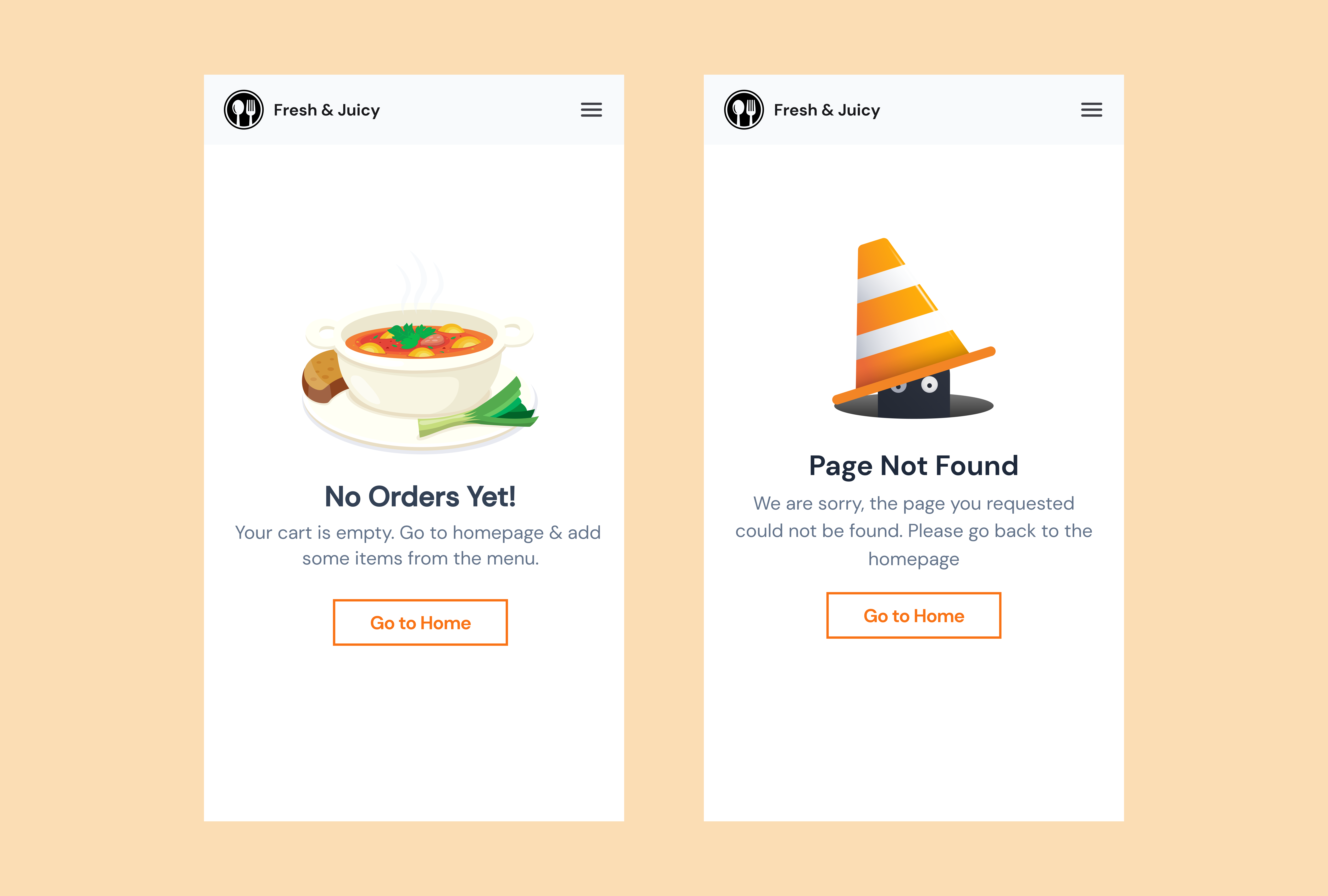 Error Screens - Food App error ui food app ui